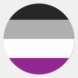Pegatina asexual del círculo del orgullo