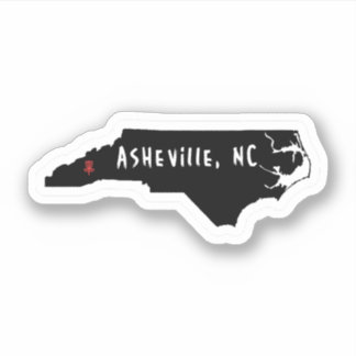 Pegatina Asheville NC de disco ambiguo