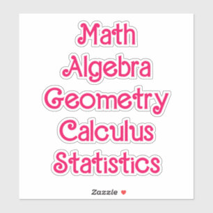 Pegatina Asignatura escolar de matemáticas