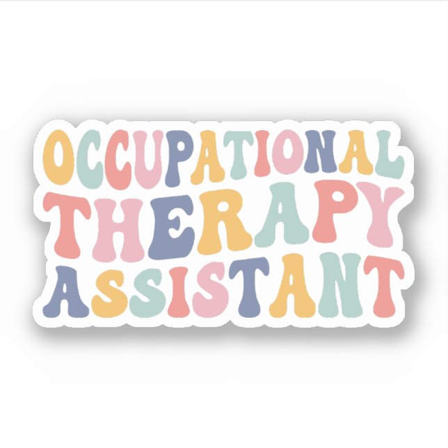 Pegatina Asistente de Terapia Ocupacional OTA Graduate Gift (Anverso)