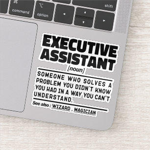 Pegatina Asistente ejecutivo Noun Graciosa Apreciación