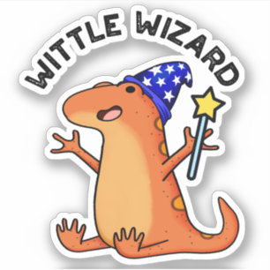 Pegatina Asistente para testigos Funny Lizard Puns