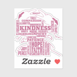 Pegatina ASL - Belleza interior - Cultura sorda Diseño "Vee