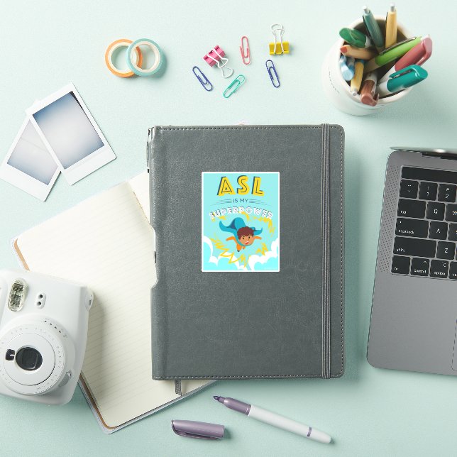 Pegatina ASL es mi superpotencia (Funda para iPad)