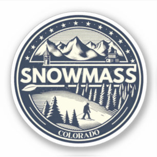 Pegatina Aspen Snowmass   Regalos de esquí y snowboard en C