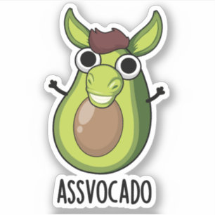 Pegatina Ass-vocado Funny Aguacate Pun