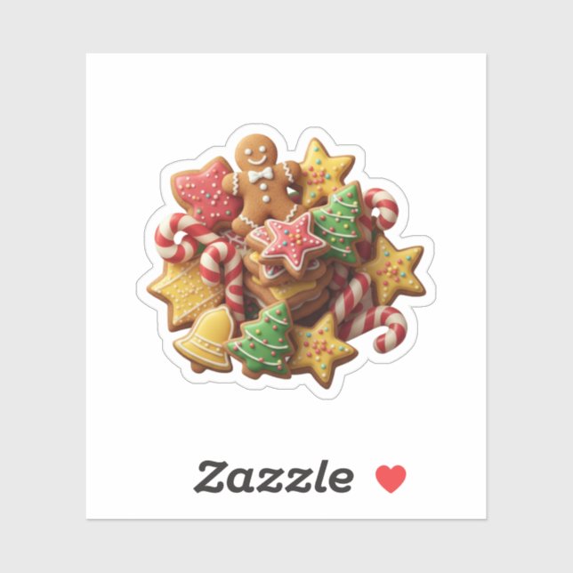 Pegatina Assorted Christmas Cookie Mix Holiday Treat  (Hoja)