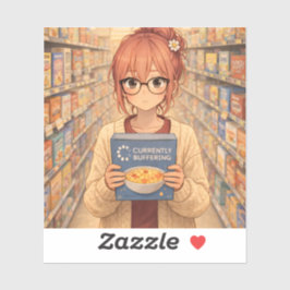 Pegatina Aster™ Currently Buffering Custom-Cut Vinyl Sticke