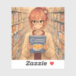 Pegatina Aster™ Currently Buffering Die-Cut Sticker Cute Ae