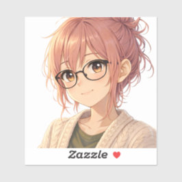 Pegatina Aster™ Cute Aesthetic Girl Die-Cut Sticker Cozy Vi