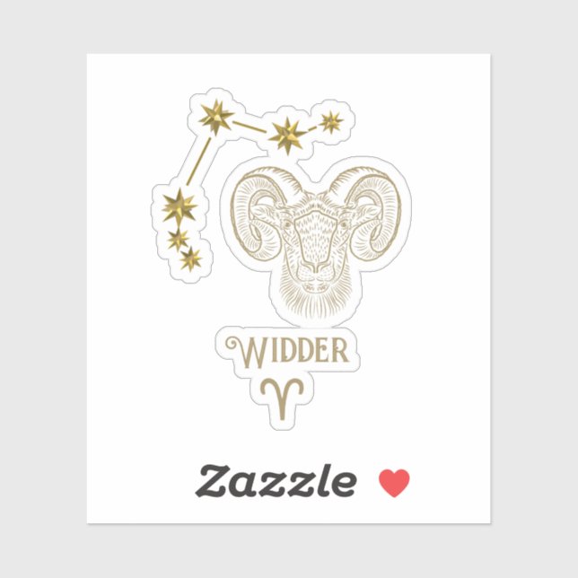 Pegatina Astrologisches Sternzeichen Widder -  Aufkleber (Hoja)