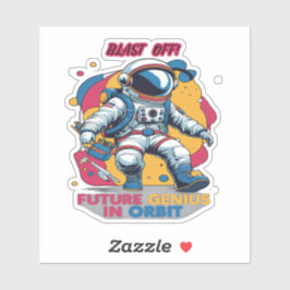 Pegatina Astronaut Back-to-School "Future Genius in Orbit" 