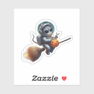 Pegatina Astronauta de gatos cósmicos: magia y aventura esp