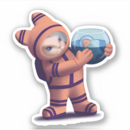 Pegatina Astronauta pequeño