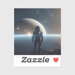 Pegatina Astronautas flotando en el universo