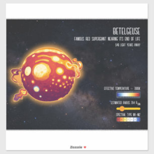 Pegatina Astronomía Estrella Betelgeuse Ciencia Espacial Di