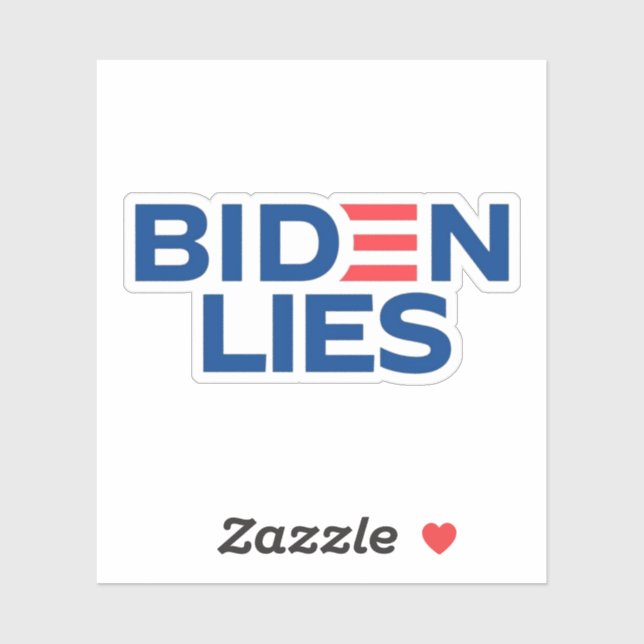 Pegatina Asunto de mentiras anti-Biden Biden (Hoja)