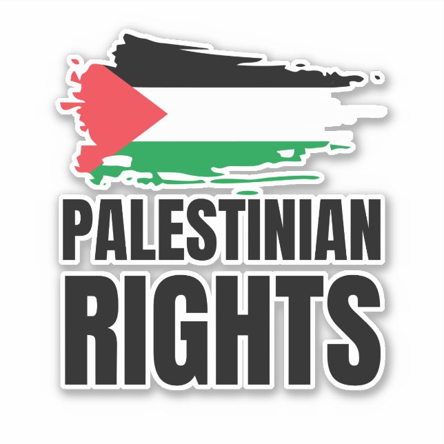 PEGATINA ASUNTOS DE DERECHOS PALESTINOS (Anverso)