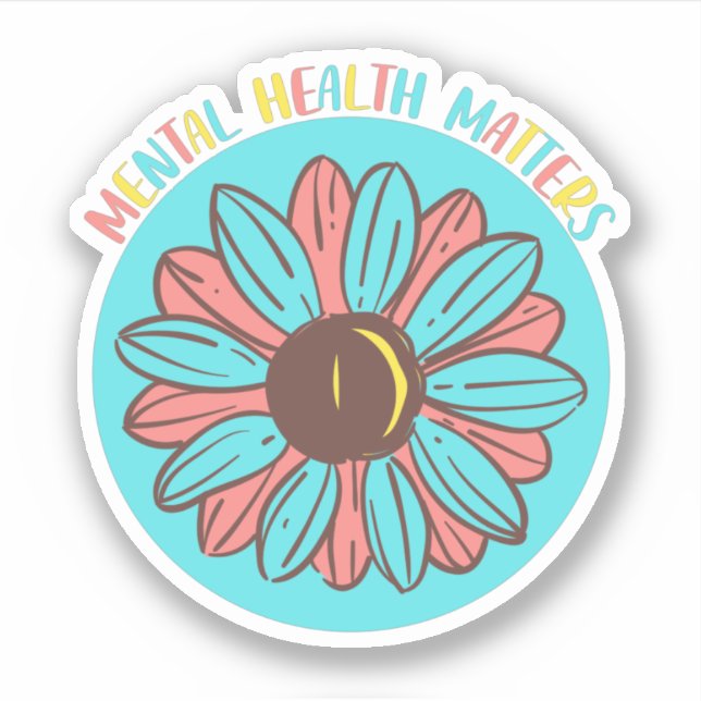 Pegatina Asuntos de salud mental (Anverso)