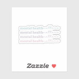 Pegatina Asuntos de salud mental | Cita IV Gris francés