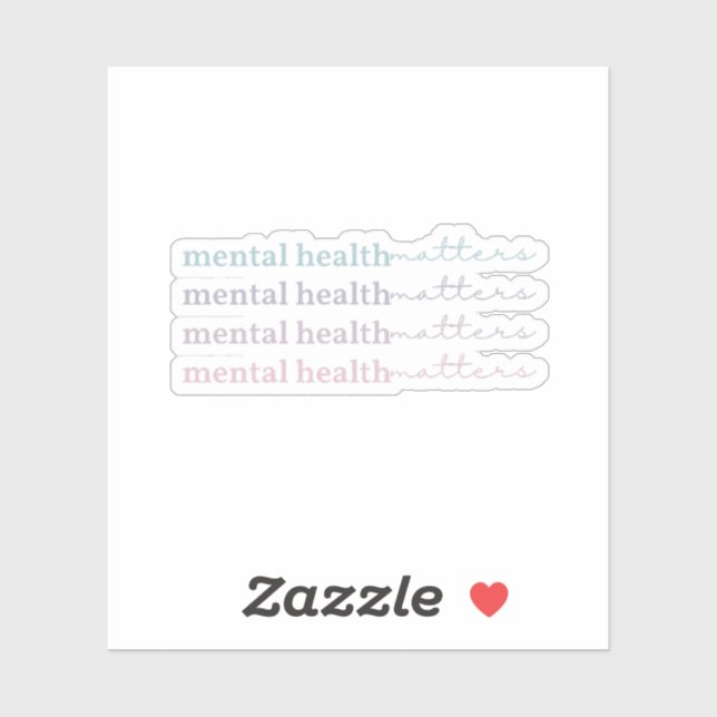 Pegatina Asuntos de salud mental | Cita IV Gris francés (Hoja)