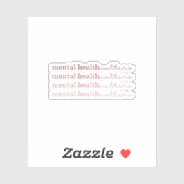 Pegatina Asuntos de salud mental | Cita IV Rosa Claro