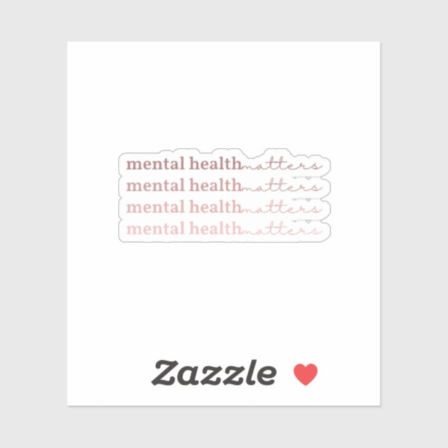 Pegatina Asuntos de salud mental | Cita IV Rosa Claro (Hoja)