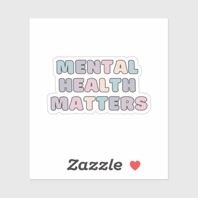 Pegatina Asuntos de salud mental | Cita Koni Gris francés (Hoja)