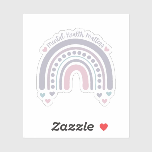 Pegatina Asuntos de salud mental | Gris arcoiris francés (Hoja)
