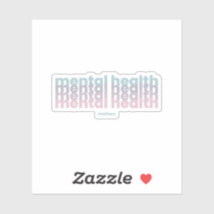 Pegatina Asuntos de salud mental   Gris francés Poppins