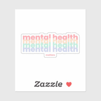 Pegatina Asuntos de salud mental | Poppins Pastel Arcoiris