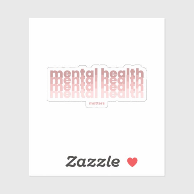 Pegatina Asuntos de salud mental | Poppins Rosa Claro (Hoja)