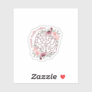Pegatina Asuntos de salud mental | Rosa Mind Side | Estétic