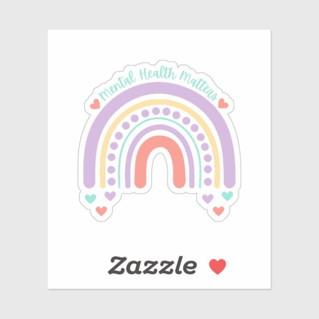 Pegatina Asuntos de salud mental | Vela arcoiris (Hoja)