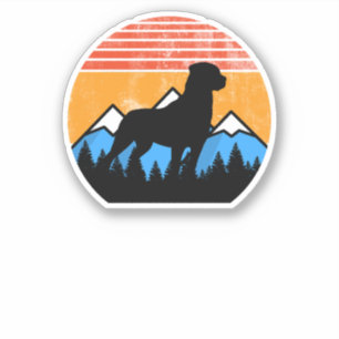 Pegatina Atardecer de cosecha vintage de rotulier con probl