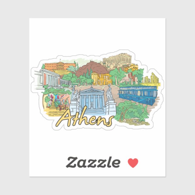 Pegatina Atenas (Hoja)