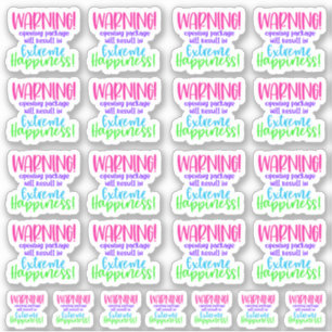 Pegatina ¡Atención! El paquete de apertura resultará en Ext