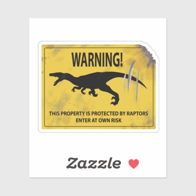 Pegatina ¡Atención! Esta propiedad está protegida por los r (Hoja)