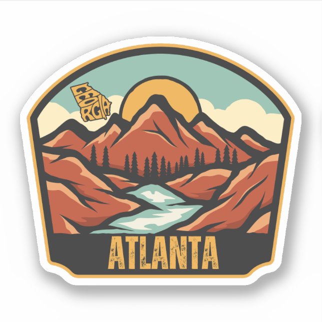 Pegatina Atlanta, Georgia (Anverso)