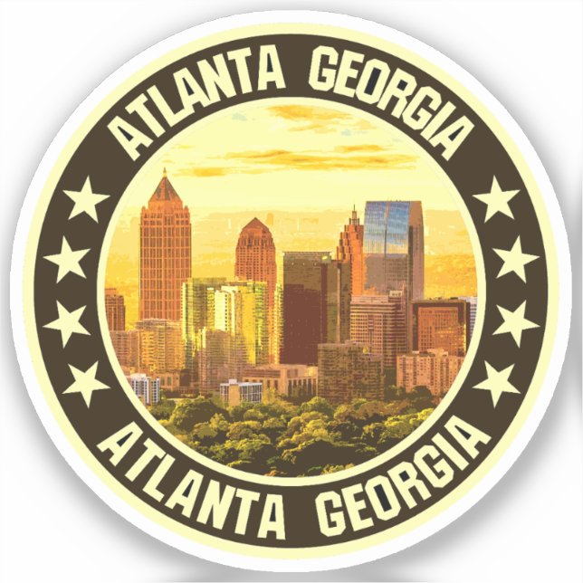 Pegatina Atlanta Georgia (Anverso)