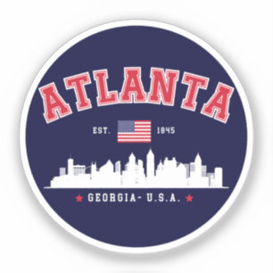 Pegatina Atlanta Georgia Cityscape