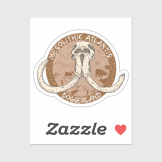 Pegatina Atlantis Mesolítica Doggerland Mammoth Tusks