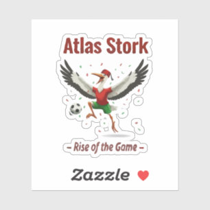 Pegatina Atlas Stork Mascota de Fútbol de Marruecos - El Au