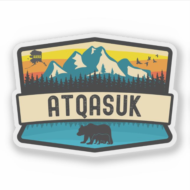 Pegatina Atqasuk, Alaska (Anverso)