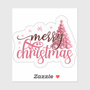 Pegatina Atractivo adhesivo rosa de Navidad