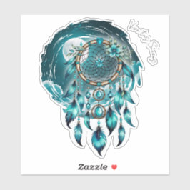 Pegatina Atrapasueños bajo la Luna Llena 