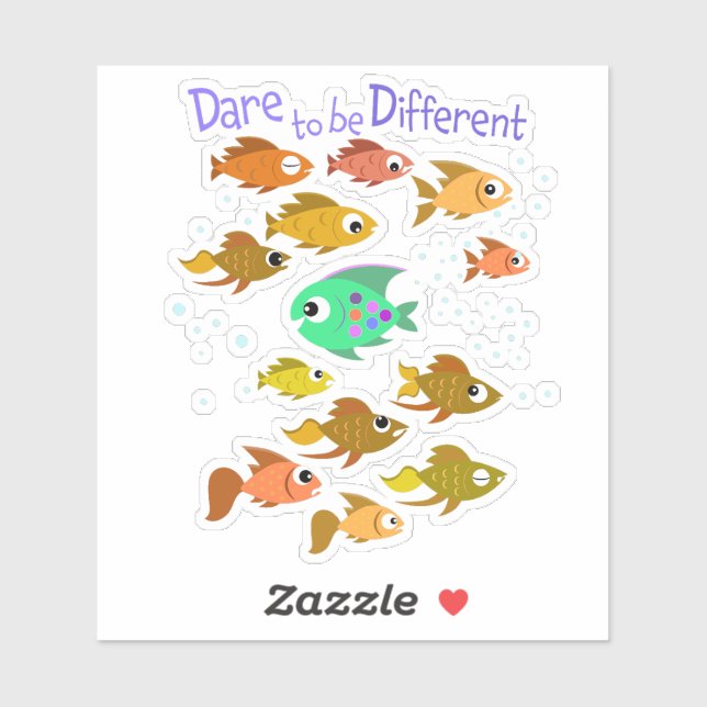 Pegatina Atrévase a ser un profesor de primaria diferente (Hoja)