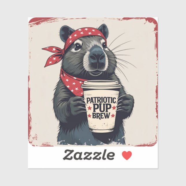 Pegatina Attitude Capybara Sticker (Hoja)