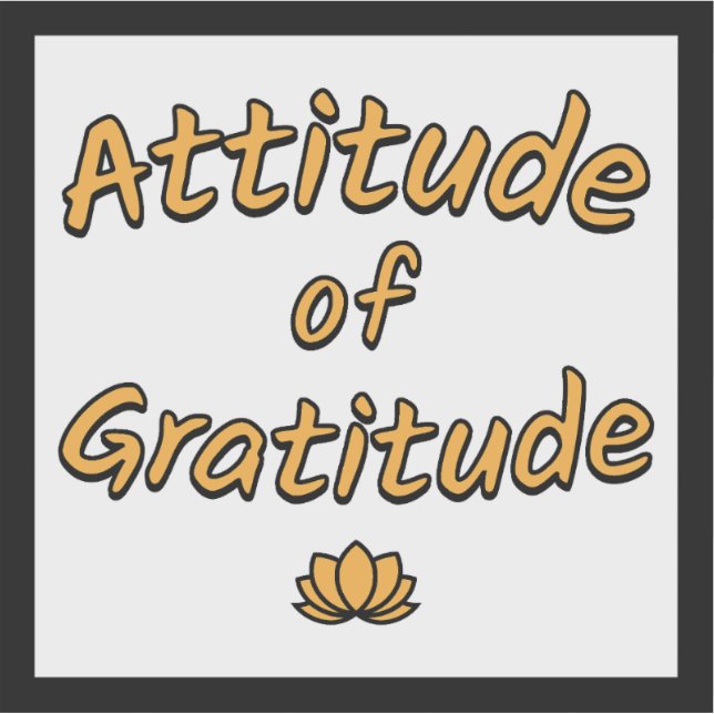 Pegatina Attitude of Gratitude (Anverso)