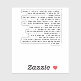 Pegatina Attract What You Want. Own Your Reality.